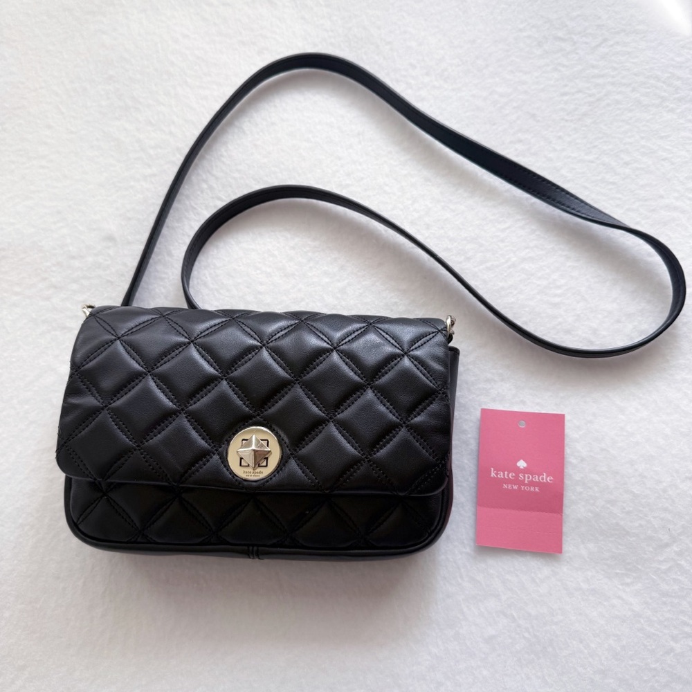 Kate Spade Black Quilted Crossbody Bag